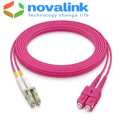 Dây nhẩy quang OM4 LC -SC multilmode duplex dài 3m hãng Novalink NV-61303A cao cấp